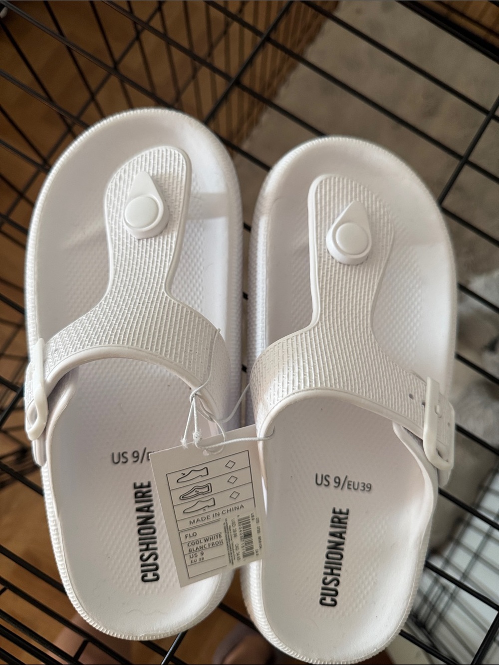 Cushionaire White Slide Sandals